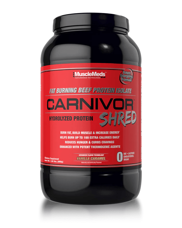 MuscleMeds CARNIVOR Shred Protein Powder - Beef Protein Isolate for Fat Loss & Muscle Definition - Pre & Post Workout Supplement for Men & Women - Ideal for Keto & Low Carb Diets