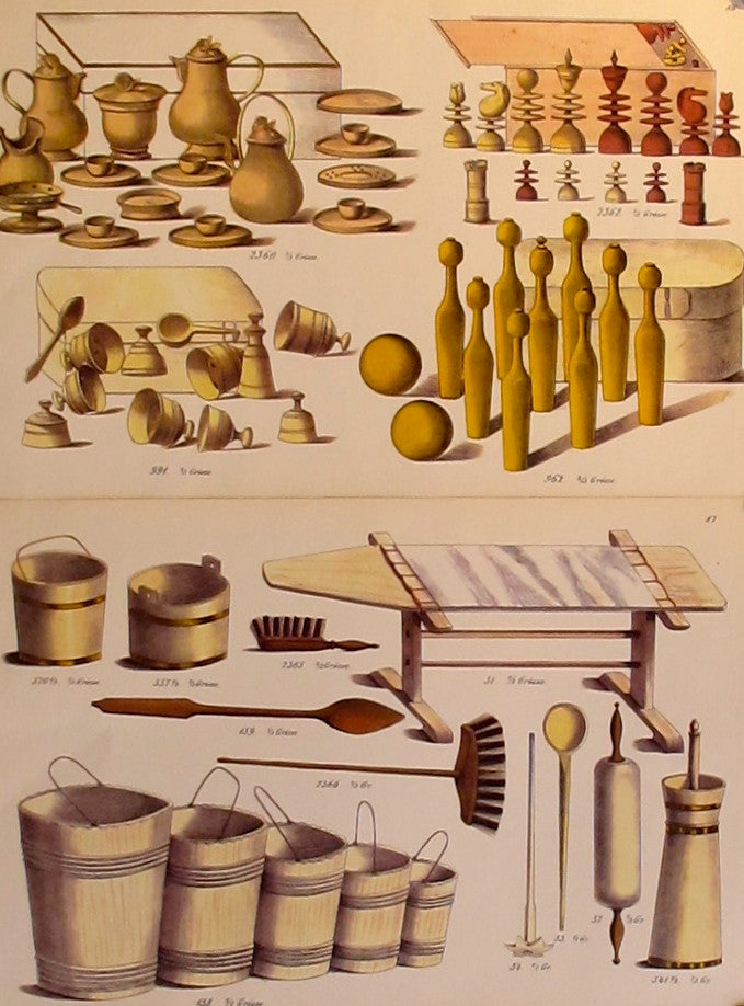 1870s Original Toy & Dollhouse Design Plans - Vintage Antique Collectible for Home Decor & Historical Display