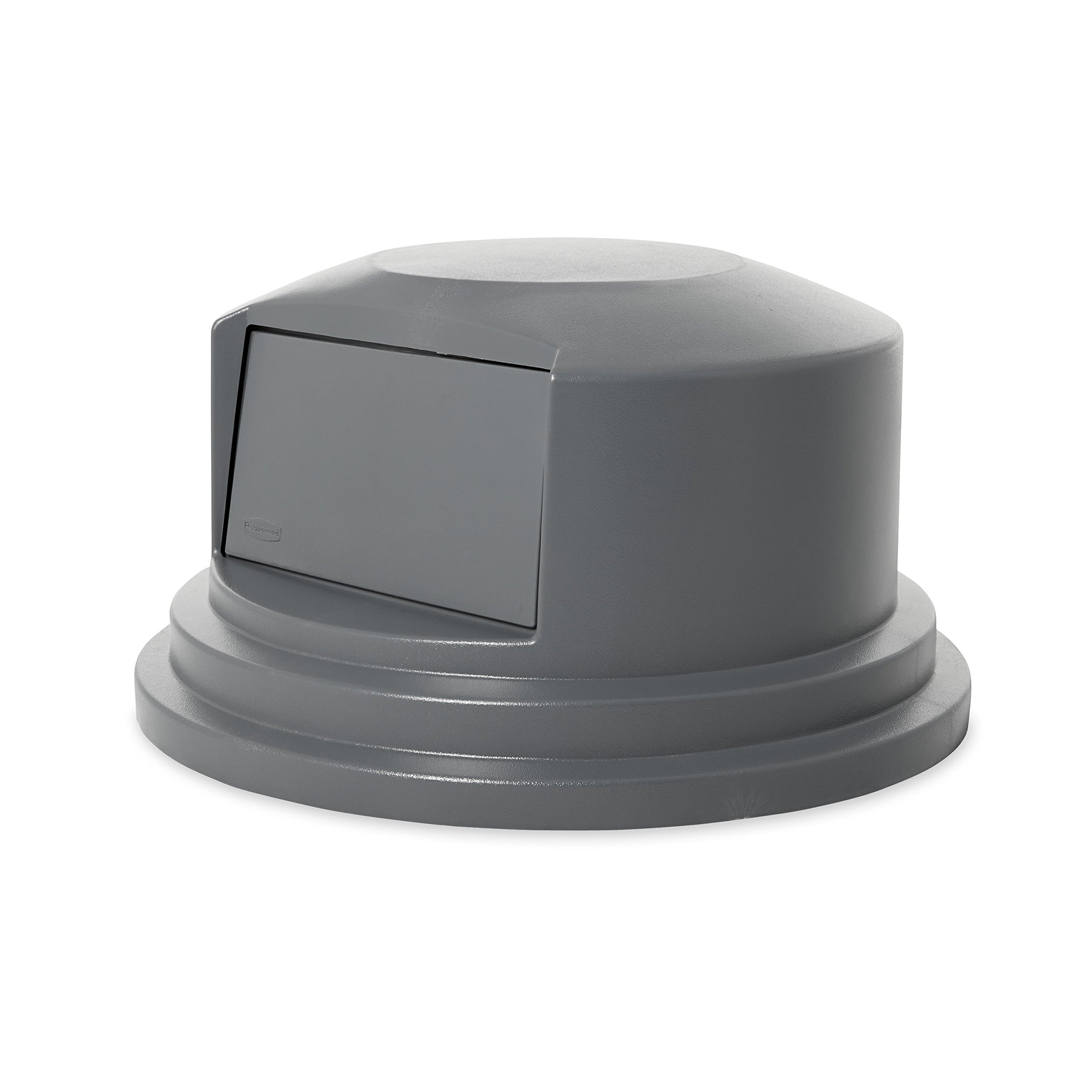 Rubbermaid 55-Gallon BRUTE Trash Can Dome Lid - Heavy Duty Gray Garbage Bin Cover, Durable & Secure Fit for Commercial Use - Ideal for Restaurants, Offices, and Outdoor Waste Management