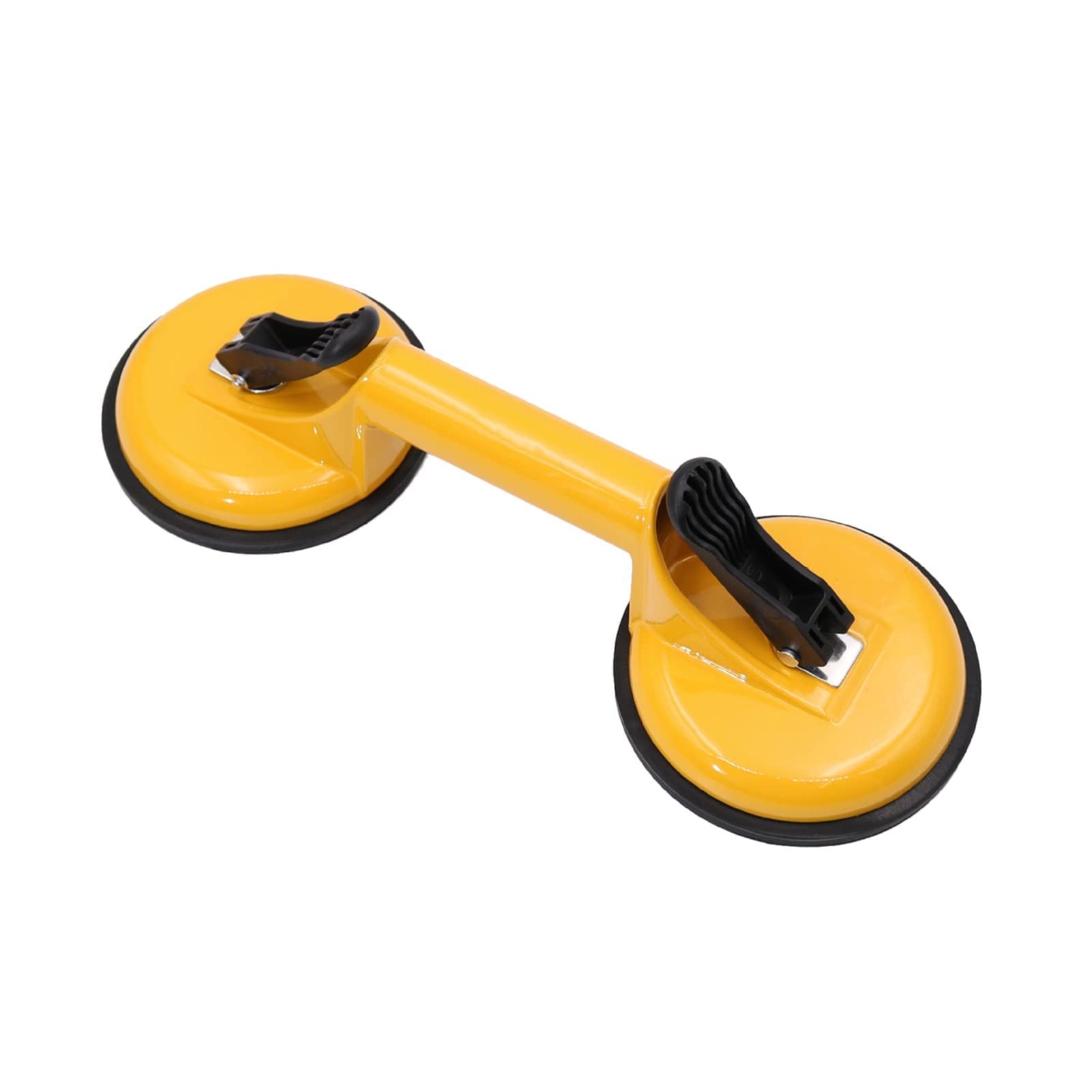 KEX Heavy-Duty Vacuum Suction Cup for Tile, Glass, Mirror & Granite - Ceramic Tile Spreader, Glass Carrier & Lifting Tool Stabilizer (Gray/Yellow) - Perfect for Construction, Renovation & DIY Projects