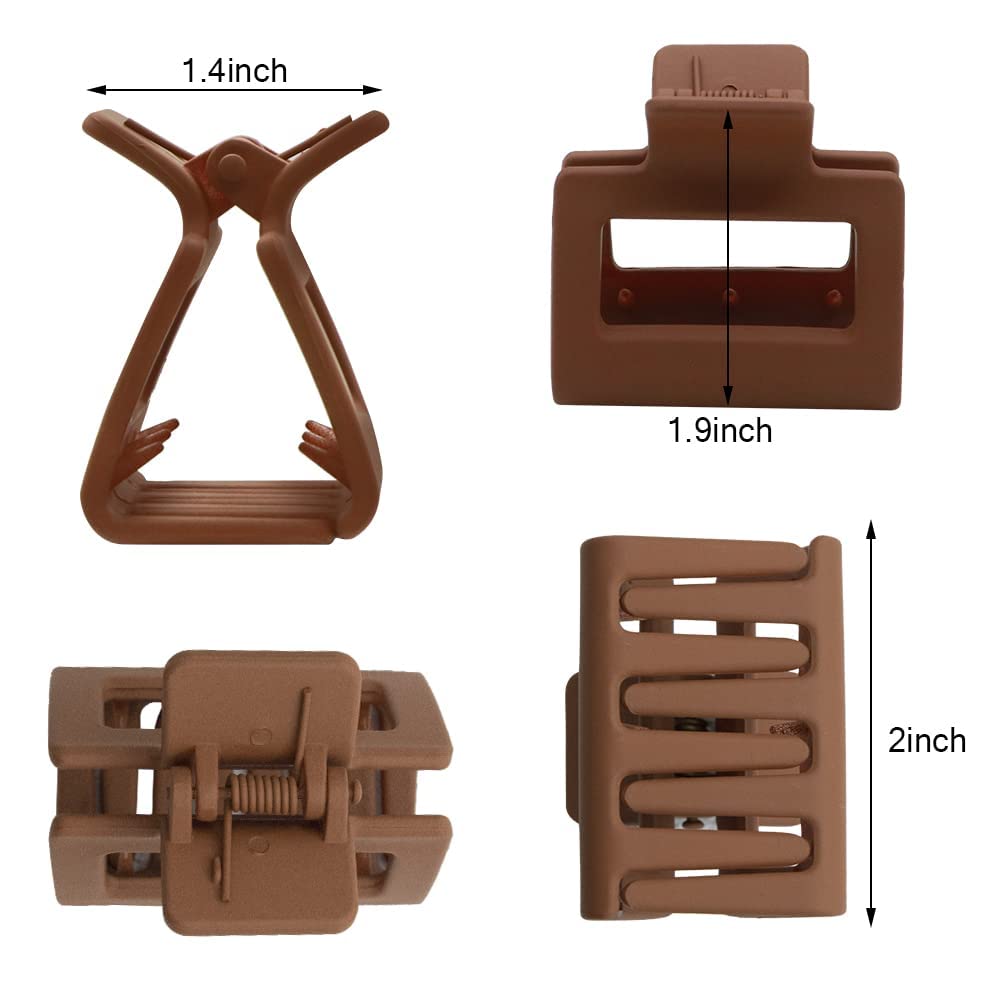 ASG 3-Piece Matte French Hair Claw Clips Set - Strong Hold Non-Slip Banana Jaw Clips for Thick Hair, Women's Hair Accessories for Work, Gym, and Everyday Styling