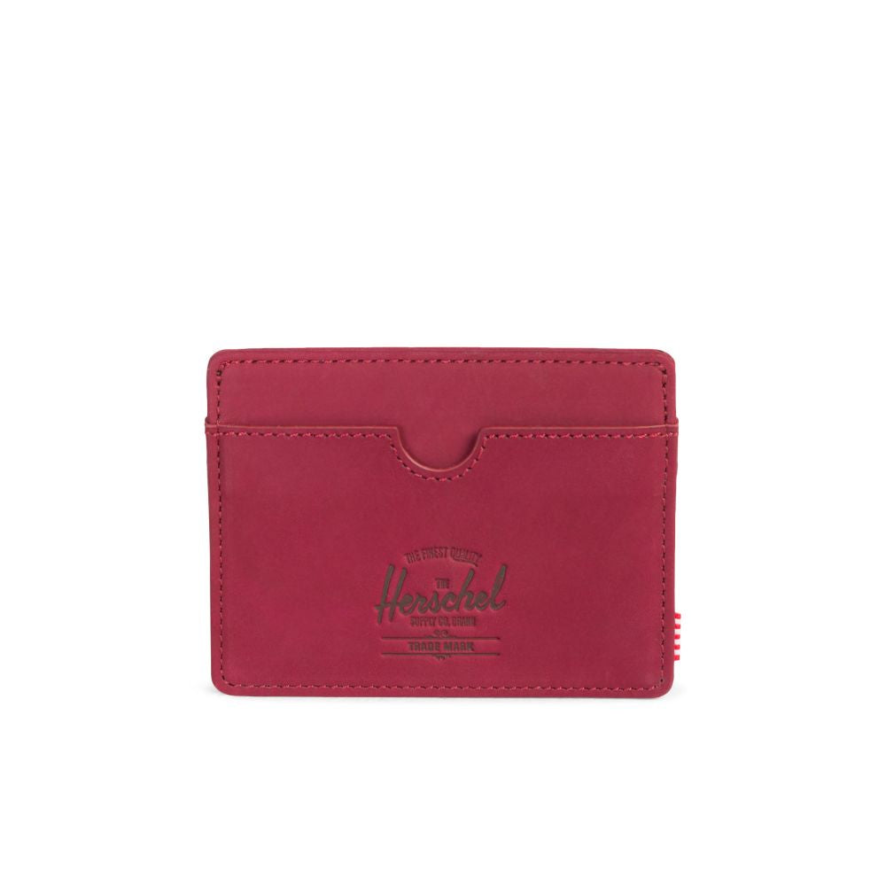 Herschel Beaded Collection Charlie Wallet - Windsor Wine/Nubuck Leather | Stylish RFID-Blocking Wallet for Travel & Everyday Use