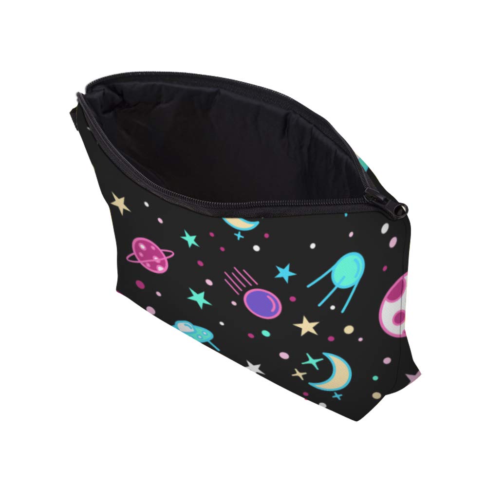 ASCHAR Adorable Waterproof Cosmetic Bag for Women - Roomy Travel Makeup Organizer, Toiletry Pouch, Cute Gift Idea (Galaxy 51469) | Perfect for Travel, Gym, Daily Use & Beauty Storage