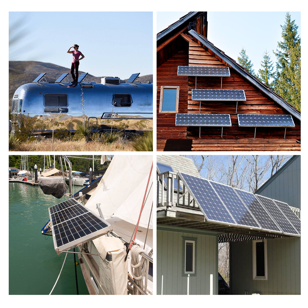 Renogy 100W Solar Panel with Flat Roof Tilt Mount Kit - Portable Solar Power System for RV, Boat, Shed & Off-Grid Use | Weatherproof & Easy Installation