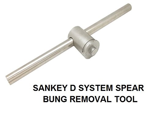 SANKEY D & S Keg Bung Removal Tool - Professional Spear Extractor for Beer Kegs - Perfect for Homebrewers & Commercial Breweries (Bar Equipment, Draft Beer Maintenance)