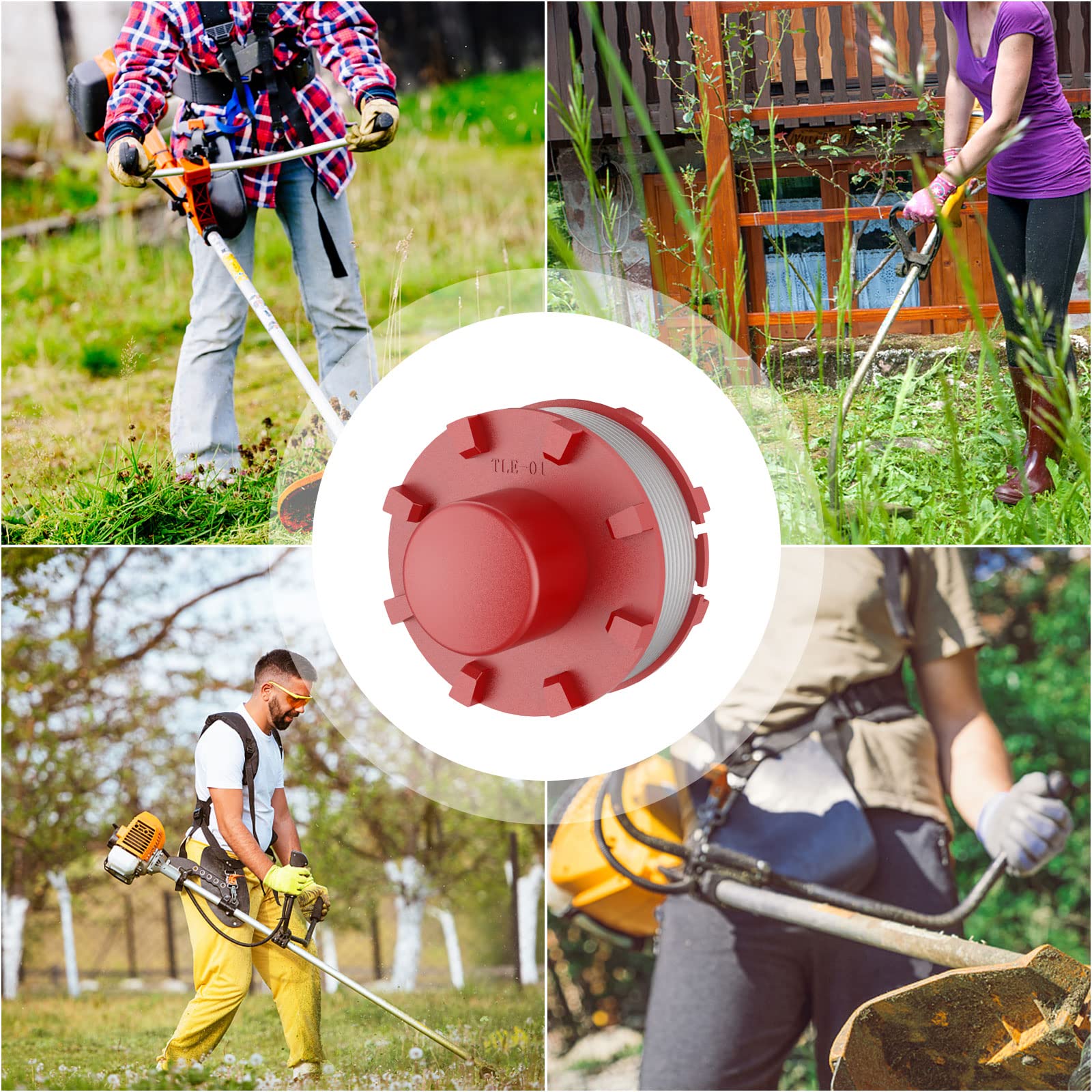 5 Pack Replacement Trimmer Line Spools for EIN-hell GE-CT 36/30 Li E Solo AGILLO 36/255 BL AGILLO 18/200 - 2mm Diameter 8m Length - Compatible with Grass Trimmers & Lawn Edgers - Perfect for Yard Maintenance & Landscaping