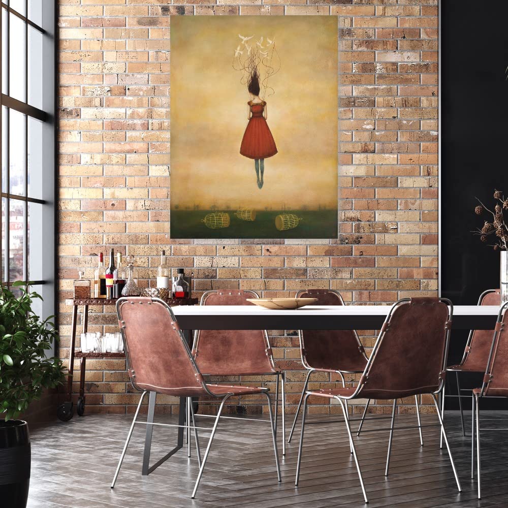 Fine Art Canvas Wall Decor 'Suspension of Disbelief' by Artist Duy Huynh - 42x56 Inch Ready to Hang Painting for Living Room, Bedroom, Office & Home Decor - Modern Abstract Artwork for Housewarming Gift & Interior Design