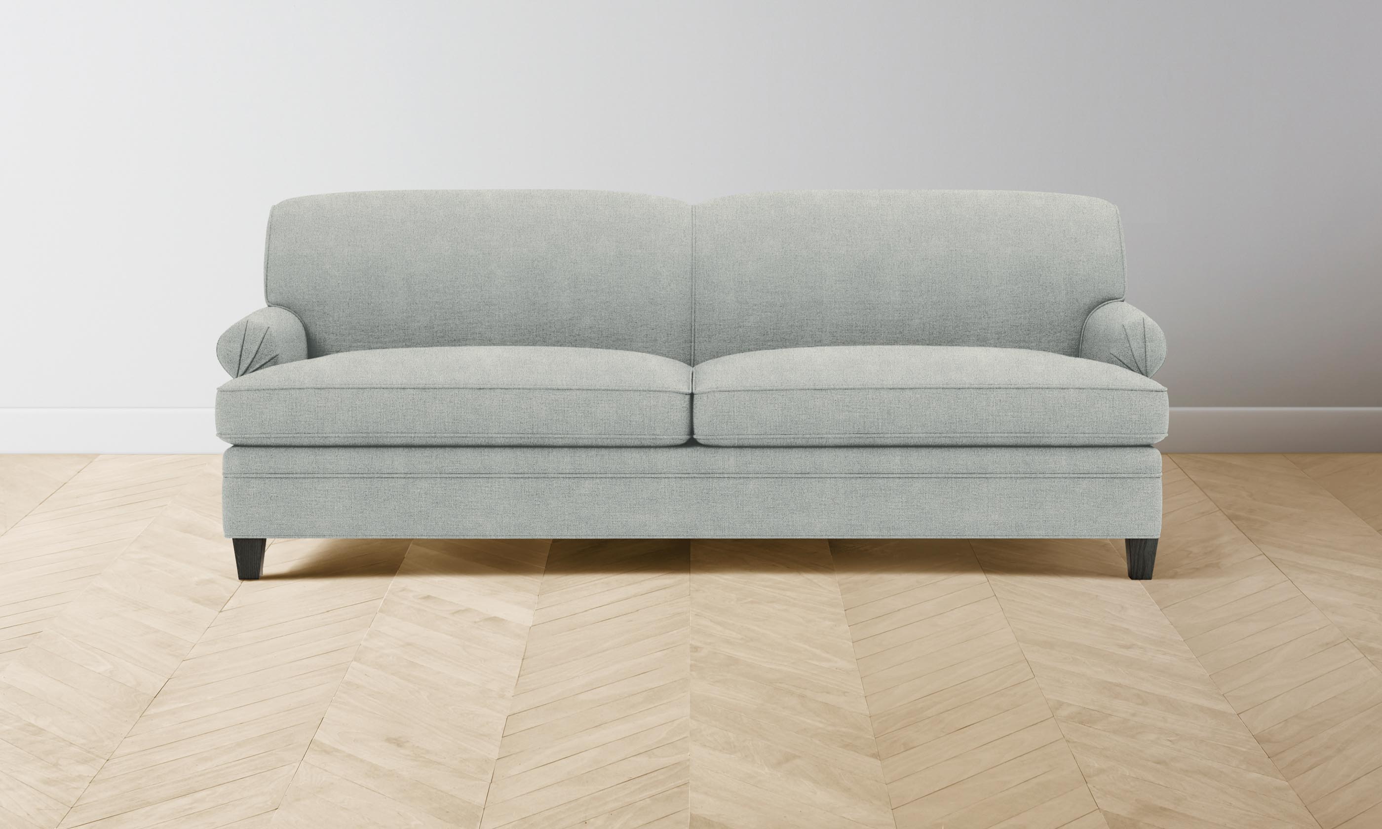 Carmine Sofa - Performance Mélange Weave Seaglass Fabric Sectional Couch for Living Room, Lounge & Family Room | Modern Comfortable Seating for Home & Office