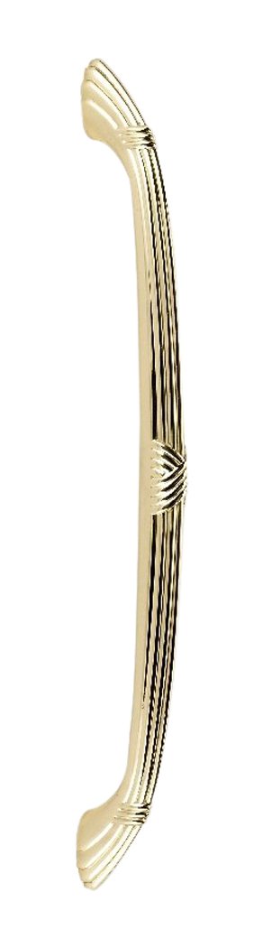 D212-BB-PB Traditional Back-to-Back Pull Ribbon & Reed in Polished Brass - Elegant Hardware for Cabinets, Drawers, and Vintage Furniture Restoration