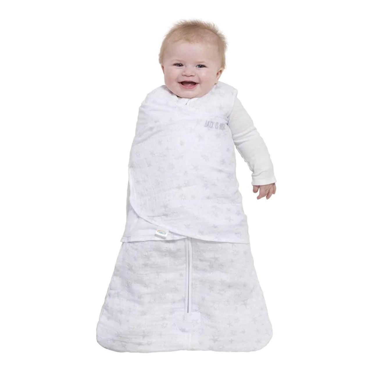 Halo Sleepsack Swaddle - Quilted Muslin Baby Wrap Blanket, Grey Constellation Design for Newborns & Infants | Perfect for Swaddling, Sleeping & Comfort