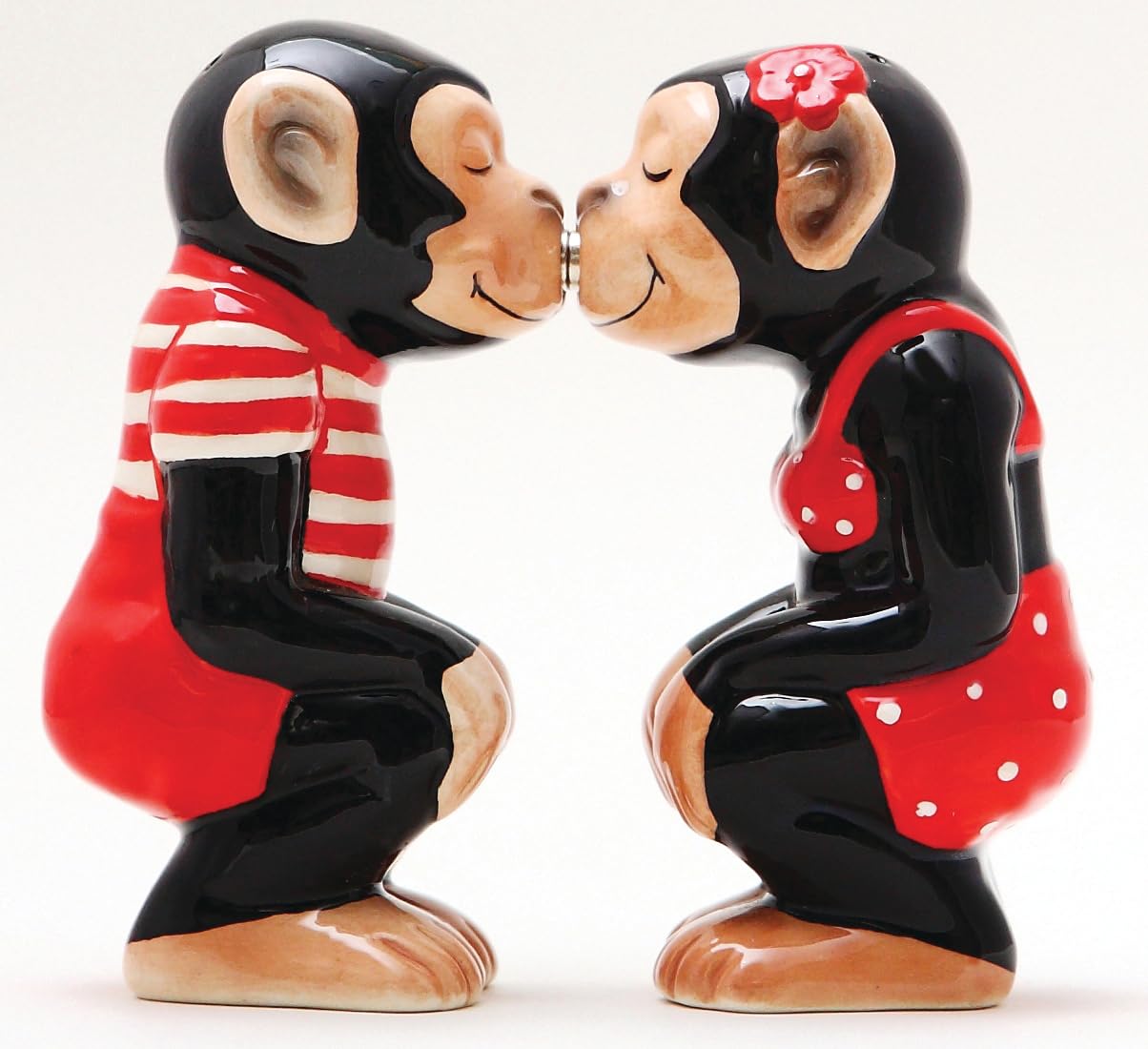 Premium Ceramic Magnetic Salt and Pepper Shakers Set - Elegant Kitchen Spice Dispenser for Dining Table, Restaurant & Home Use