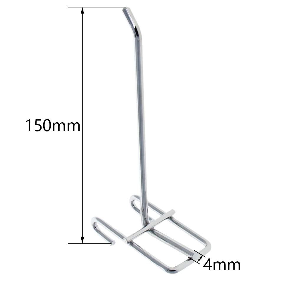 MroMax Pegboard Hooks 4Pcs - Silver Grid Wall Hooks for Supermarket Display, Retail Shelving & Garage Organization - Heavy Duty Pegboard Accessories for Tools, Kitchen & Retail Storage