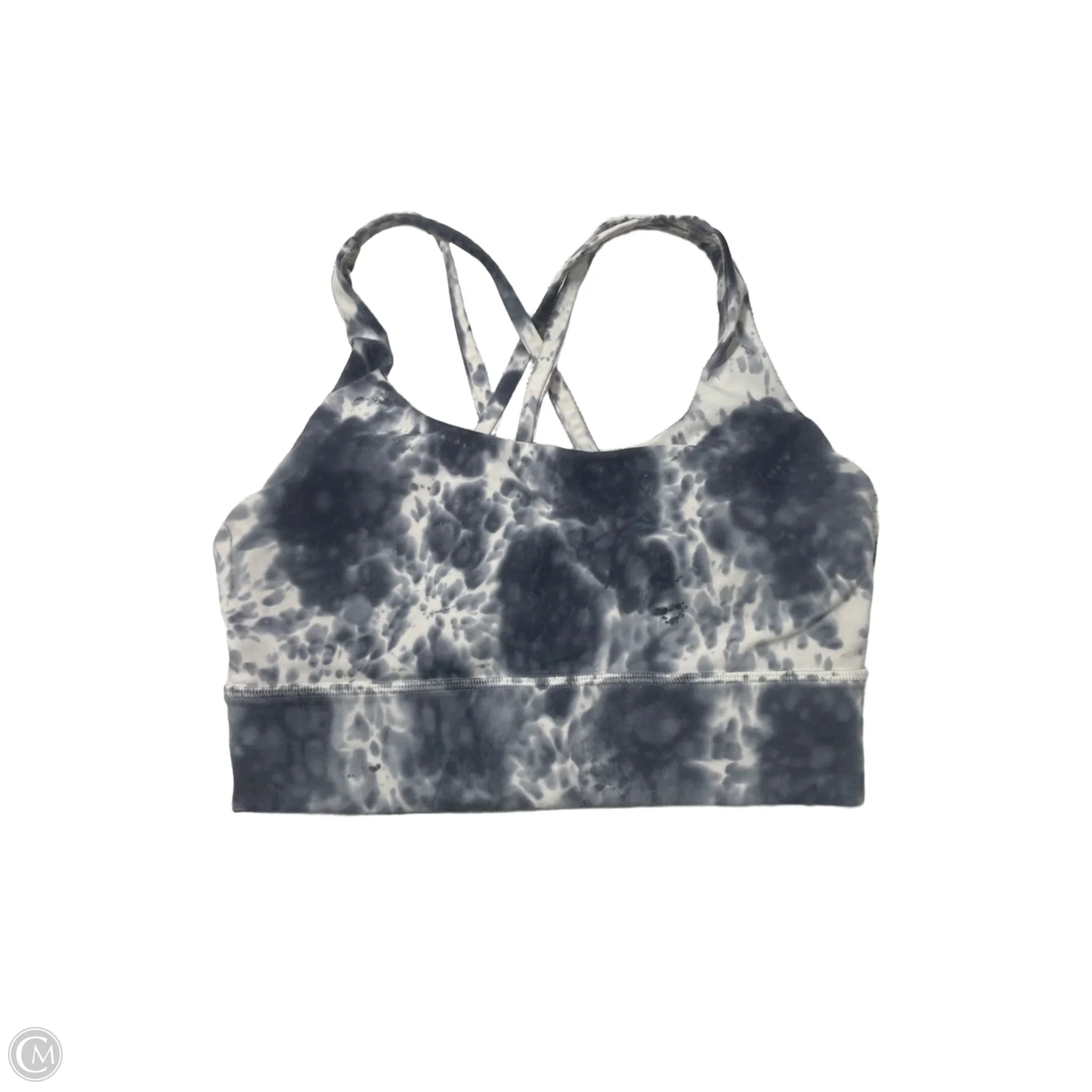 Lululemon Grey & White Athletic Bra - Size S - High-Performance Sports Bra for Yoga, Running & Gym Workouts