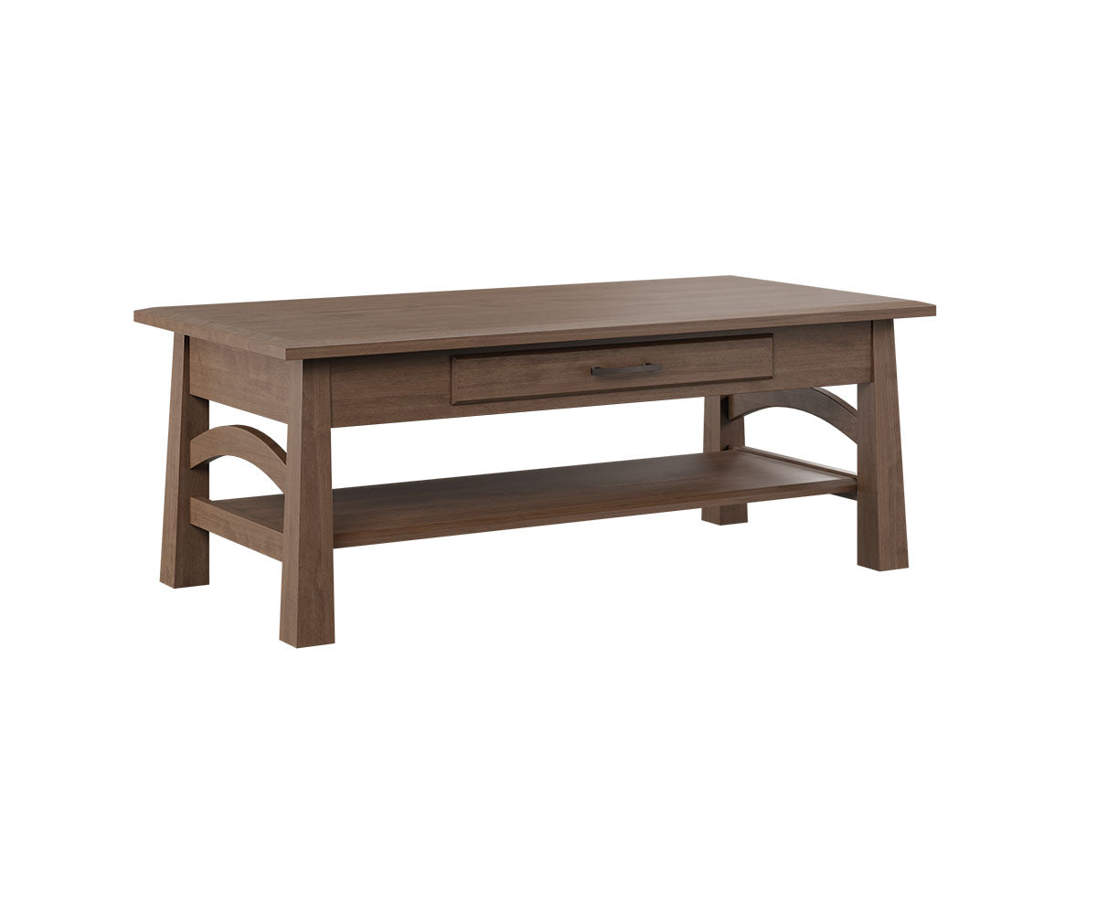 Bow Madison Coffee Table - Modern Mid-Century Wooden Coffee Table for Living Room, Home Decor, and Office Use