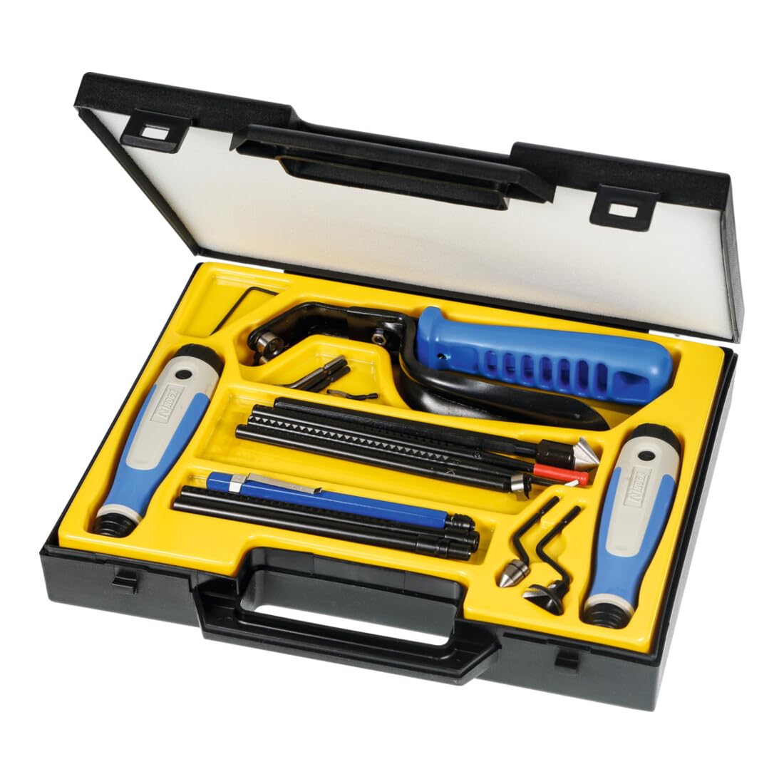 NG9500 24-Piece Platinum Box Deburring Tool Set - Professional Metalworking & DIY Project Kit for Smoothing Edges on Aluminum, Steel & Plastic