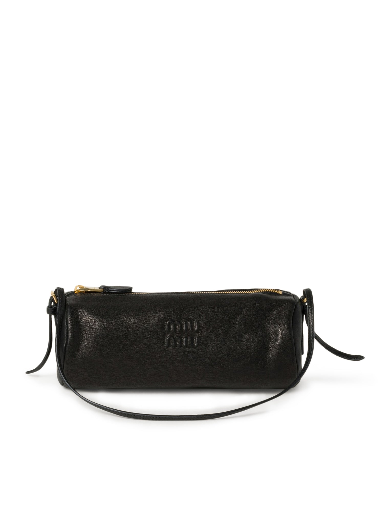 Miu Miu Nappa Leather Pouch Bag - Black (5NE851AEFX F0002) | Stylish & Compact Crossbody Bag for Women | Perfect for Parties, Travel & Everyday Use