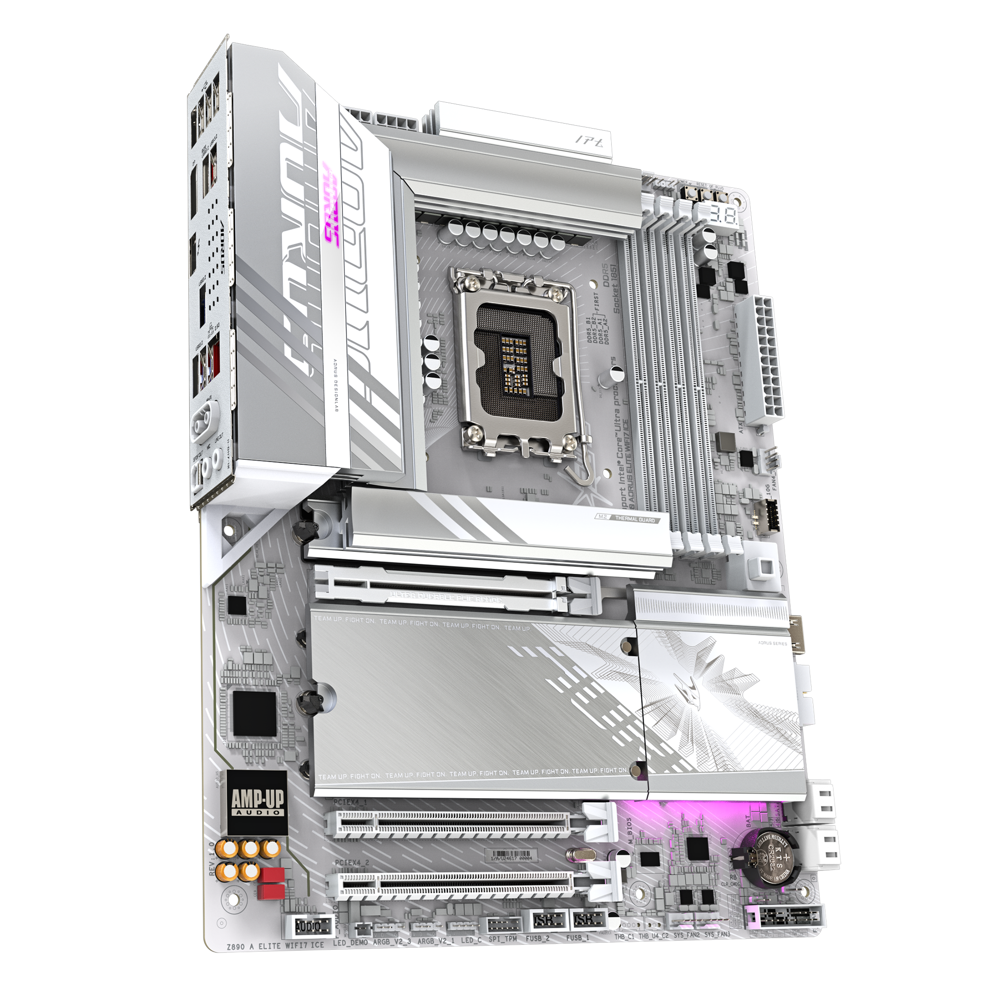 Gigabyte Z890 Aorus Elite Ice ATX Motherboard - Intel LGA 1700 Socket, DDR5, PCIe 5.0, WiFi 6E - Perfect for Gaming PC Builds & High-Performance Workstations