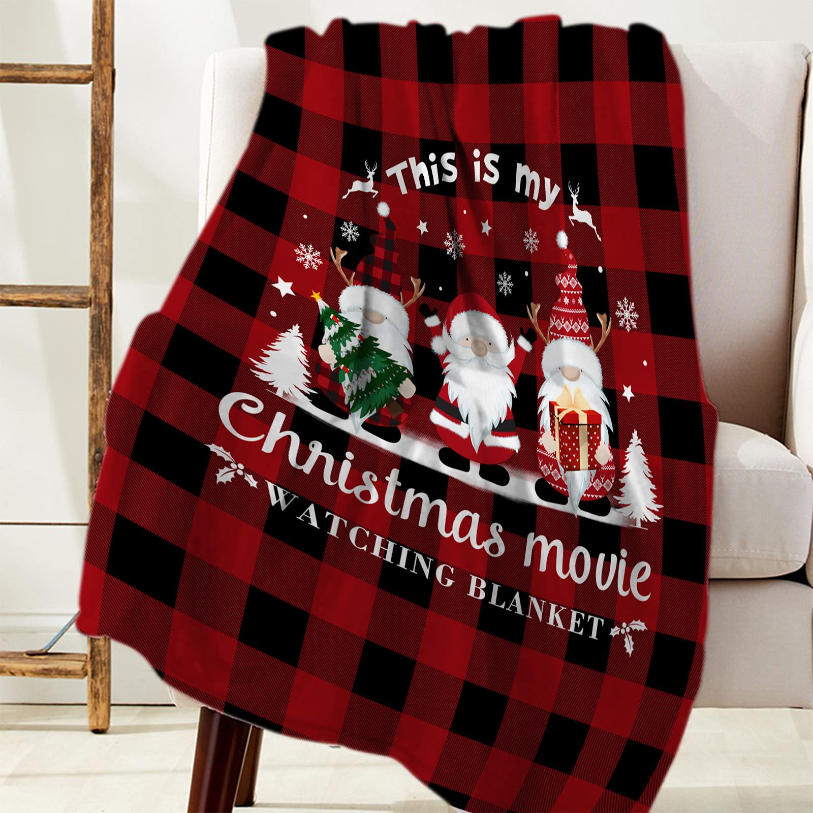 Luxury Christmas Flannel Fleece Blanket - Soft Plush Warm Holiday Throw for Bed, Couch & Sofa (40