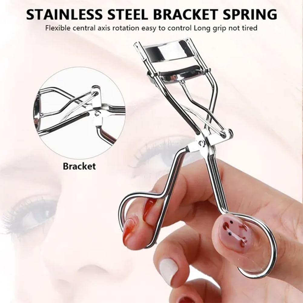 DHliIQQ Eyelash Curler - Professional Metal Lash Curler for All Eye Shapes, Natural & Easy Eyelash Curling | Perfect for Everyday Makeup, Bridal Looks & Professional Beauty Kits