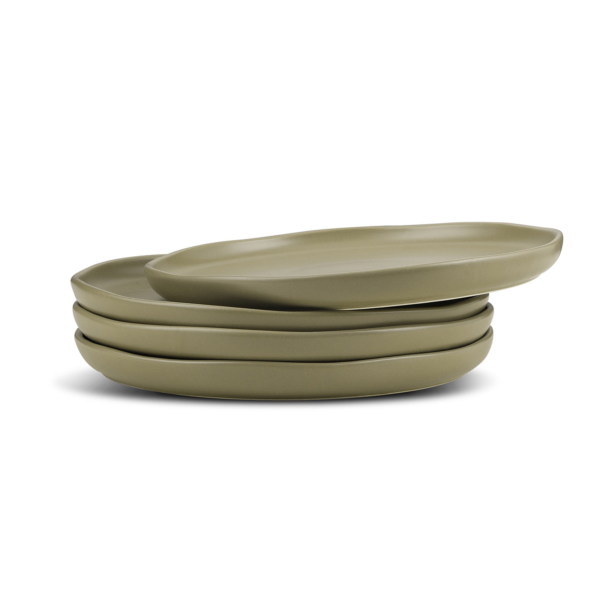 Tom Stoneware Salad Plate - Durable Olive Green Ceramic Dish for Salads, Appetizers & Desserts - Perfect for Dining, Entertaining & Everyday Use