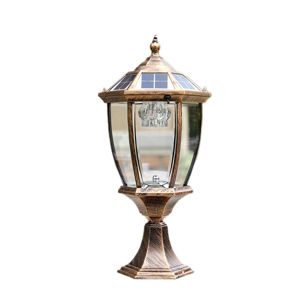 Vintage Bronze Solar Post Lights - Waterproof LED Landscape Lighting for Fence, Deck, Patio & Pathway | Energy Saving Outdoor Solar Lantern for Garden, Yard & Walkway Decor