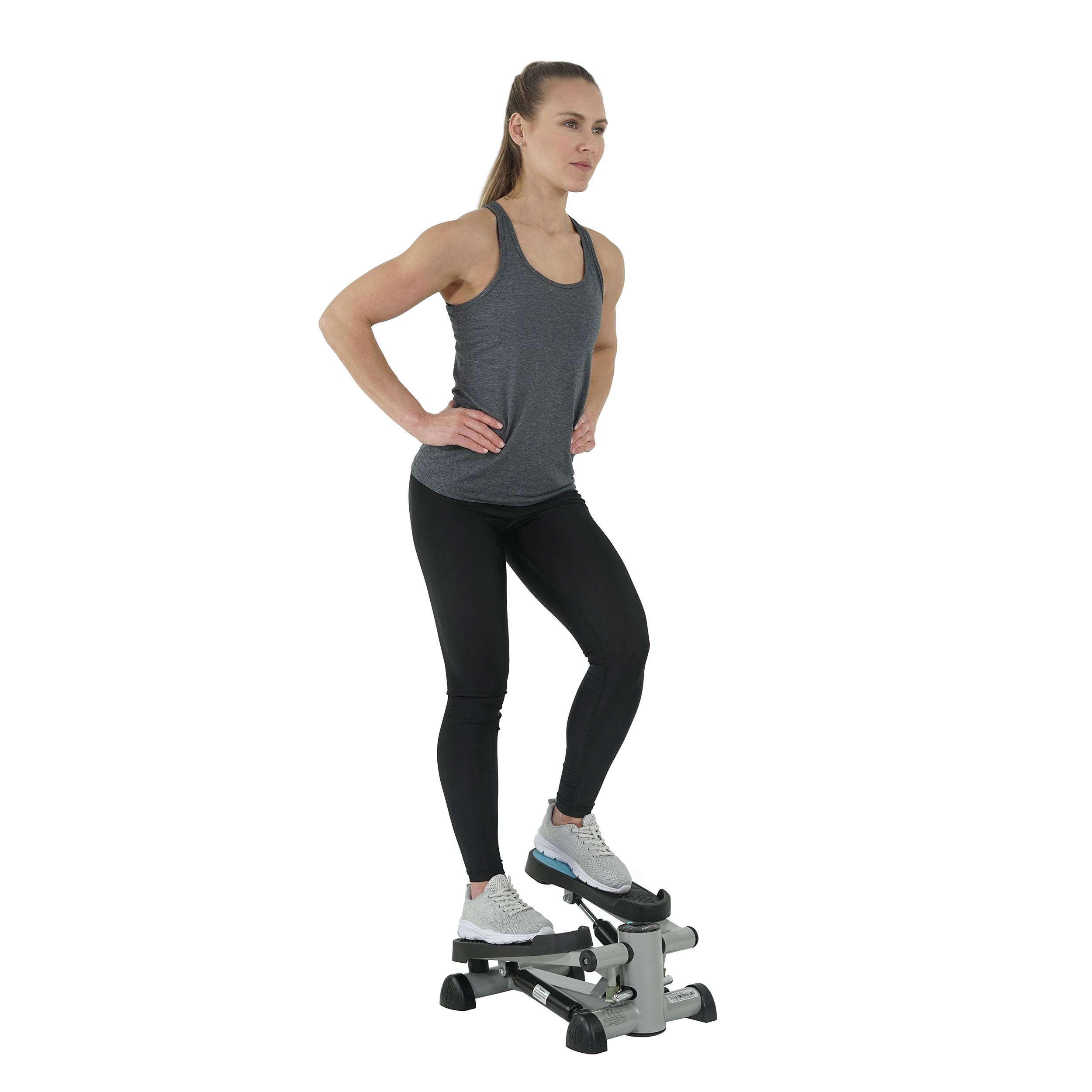 Efitment Mini Stepper - Portable Stair Climber for Home Workouts with Resistance Bands & LCD Monitor | Cardio Exercise Equipment for Thighs, Legs & Glutes | Non-Slip Pedals for Safe Indoor Fitness Training