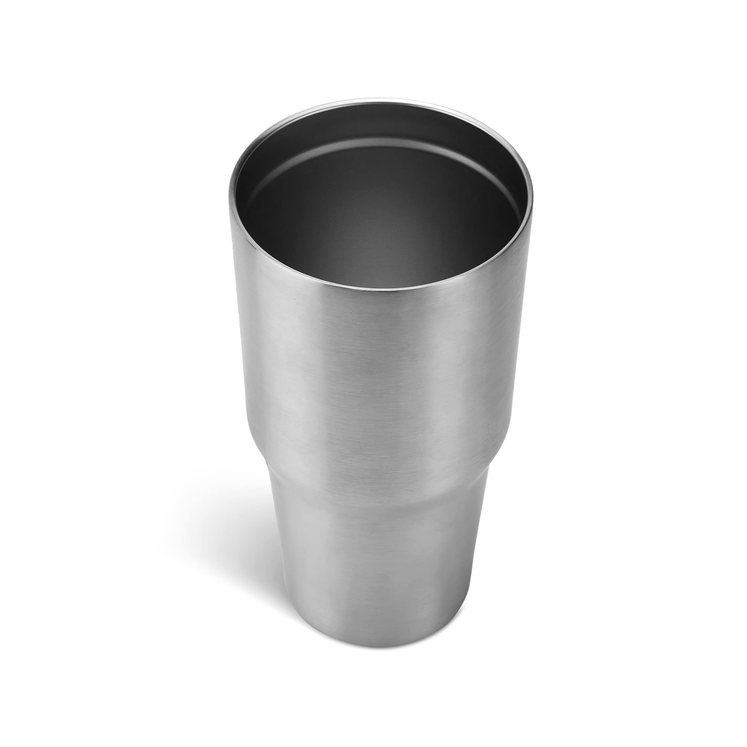 Makerflo Silver 30 oz Curve Stainless Steel Tumbler with Lid & Straw - Bulk Pack of 25 - DIY Customizable for Epoxy, UV DTF, Vinyl & Laser Engraving - Perfect for Gifts, Promotions & Personalized Drinkware (Not for Sublimation)