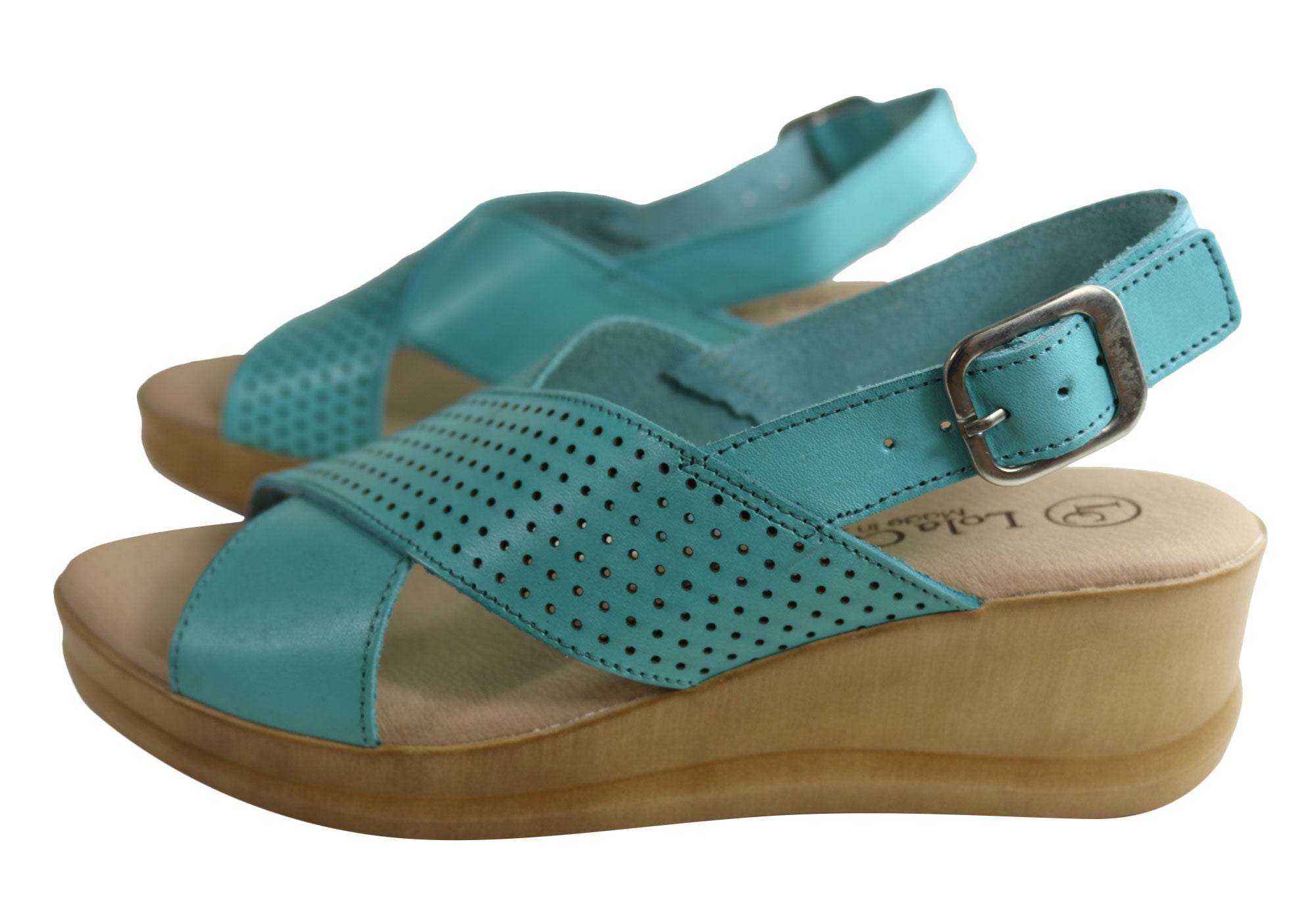 Lola Canales Eden Women's Comfort Leather Wedge Sandals - Handmade in Spain - Perfect for Summer, Beach & Casual Outings