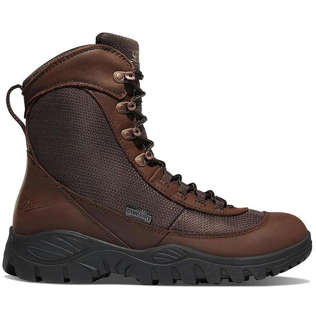 Element 8 Brown Leather Boots for Men - Waterproof Hiking & Outdoor Work Boots with Slip-Resistant Sole - Perfect for Construction, Hunting and Winter Adventures