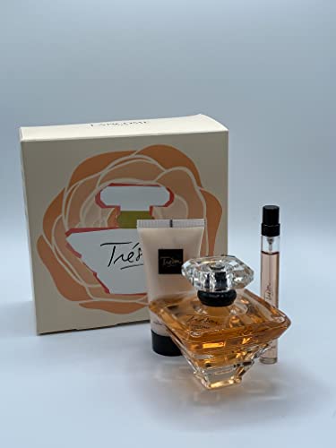 Lancôme Trésor Perfume Gift Set for Women - Luxury Fragrance Set with Eau de Parfum, Body Lotion & Travel Size - Perfect for Birthday, Anniversary & Valentine's Day Gifts