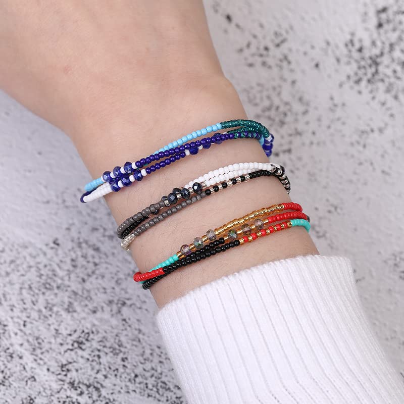 Boho Beaded Ankle Bracelet for Women - Colorful Handmade Summer Love Anklet Jewelry | Perfect for Beach Vacations, Music Festivals & Boho Fashion