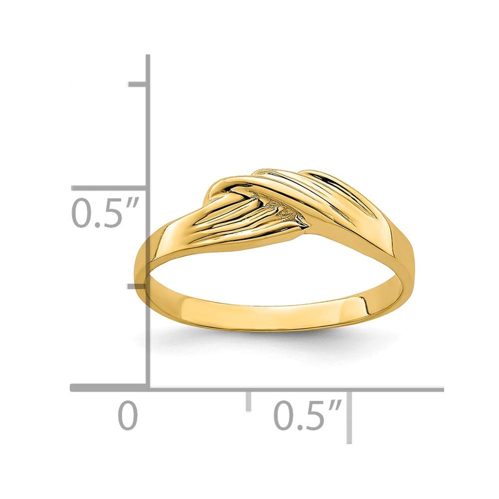 14K Solid Yellow Gold Freeform Ring Band - Elegant Minimalist Stackable Ring for Everyday Wear, Wedding, Anniversary & Gift Giving