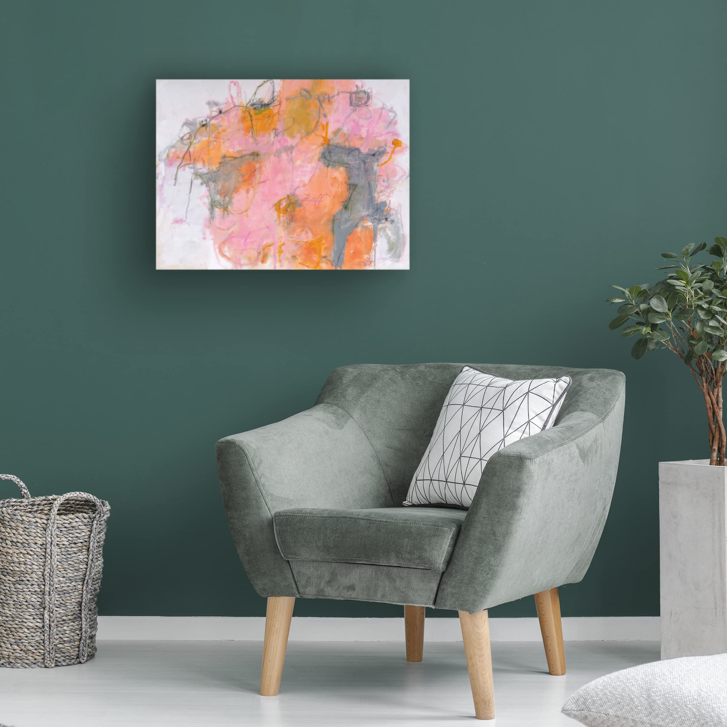 Trademark Fine Art 'Weaving The Energy Threads' Canvas Wall Art by Carole Leslie - Modern Abstract Painting for Living Room, Bedroom & Office Decor