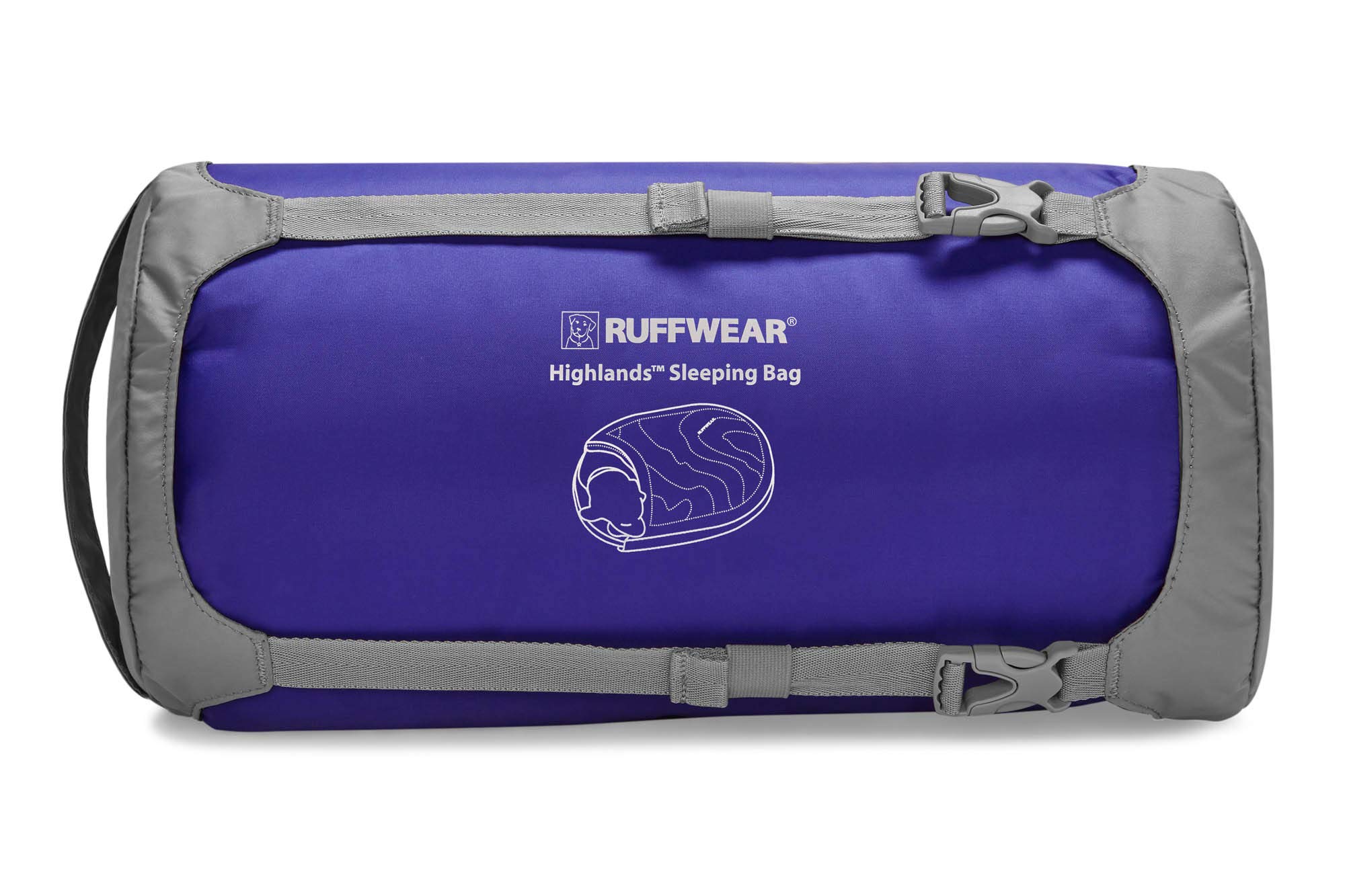 Ruffwear Highlands Dog Sleeping Bag - Water-Resistant Portable Dog Bed for Camping, Hiking & Outdoor Adventures - Cozy Travel Bed for Dogs