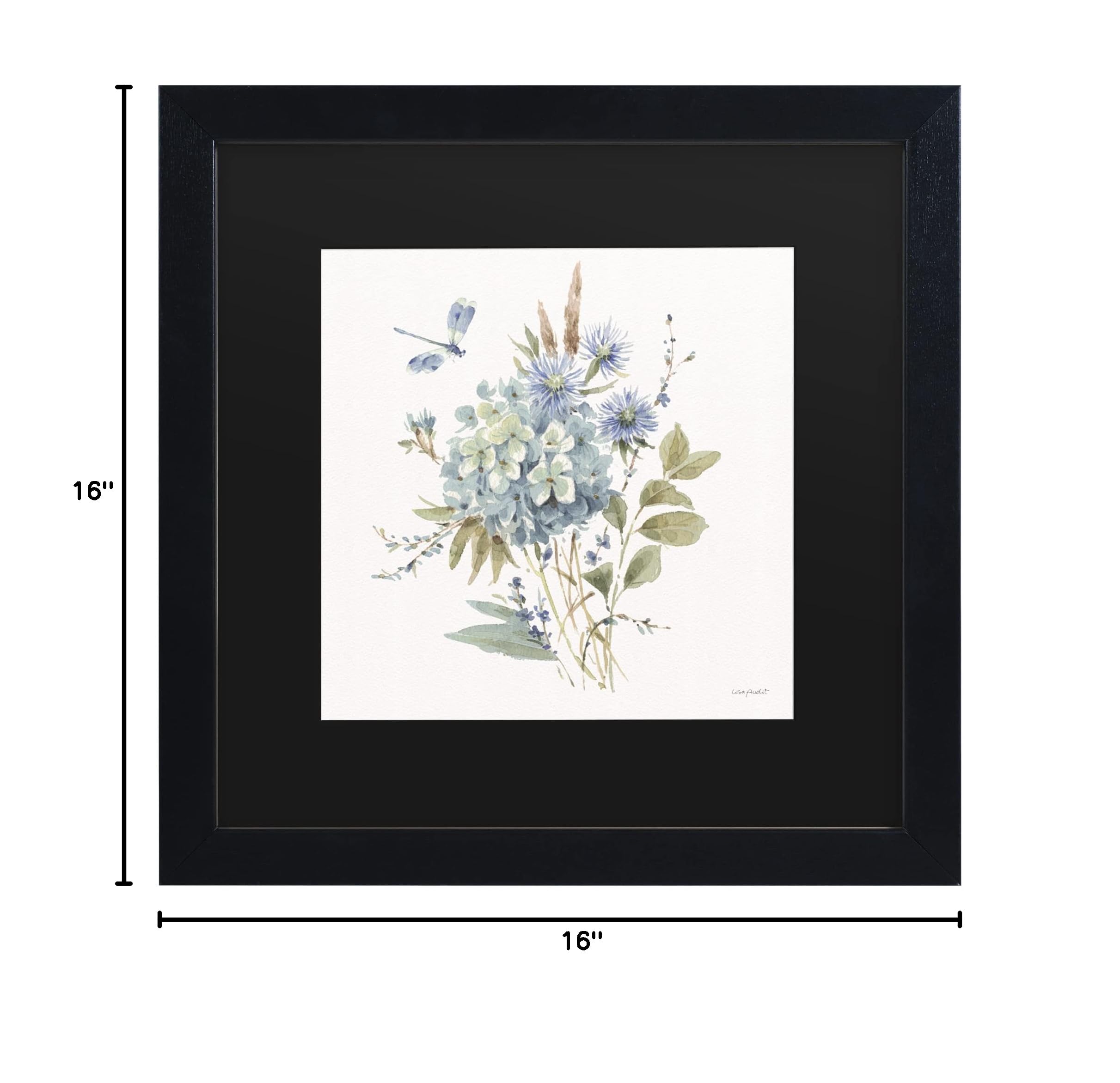 Bohemian Blue 04 on White Canvas Wall Art by Lisa Audit - Handmade Bohemian Home Decor for Living Room, Bedroom & Office