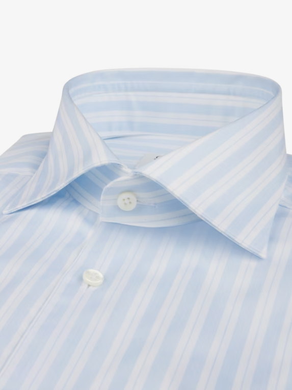STENSTROMS Blue Striped Long Sleeve Dress Shirt for Men - Perfect for Business Casual, Office Wear & Formal Occasions