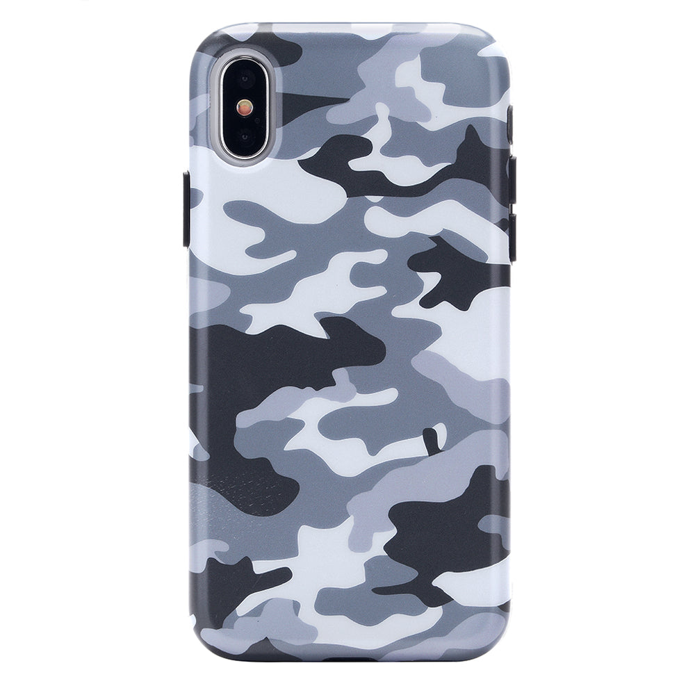 Gray Camo iPhone Case - Durable Protective Cover for iPhone 12/13/14/15 Pro Max - Military Grade Shockproof Slim Design - Perfect for Outdoor, Travel & Everyday Use