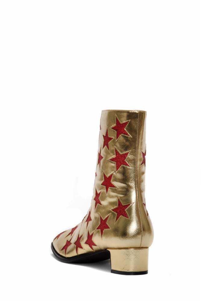 Jeffrey Campbell Women's On Mars Gold Metallic Platform Boots - Stylish & Comfortable for Parties, Night Out & Fashion Events