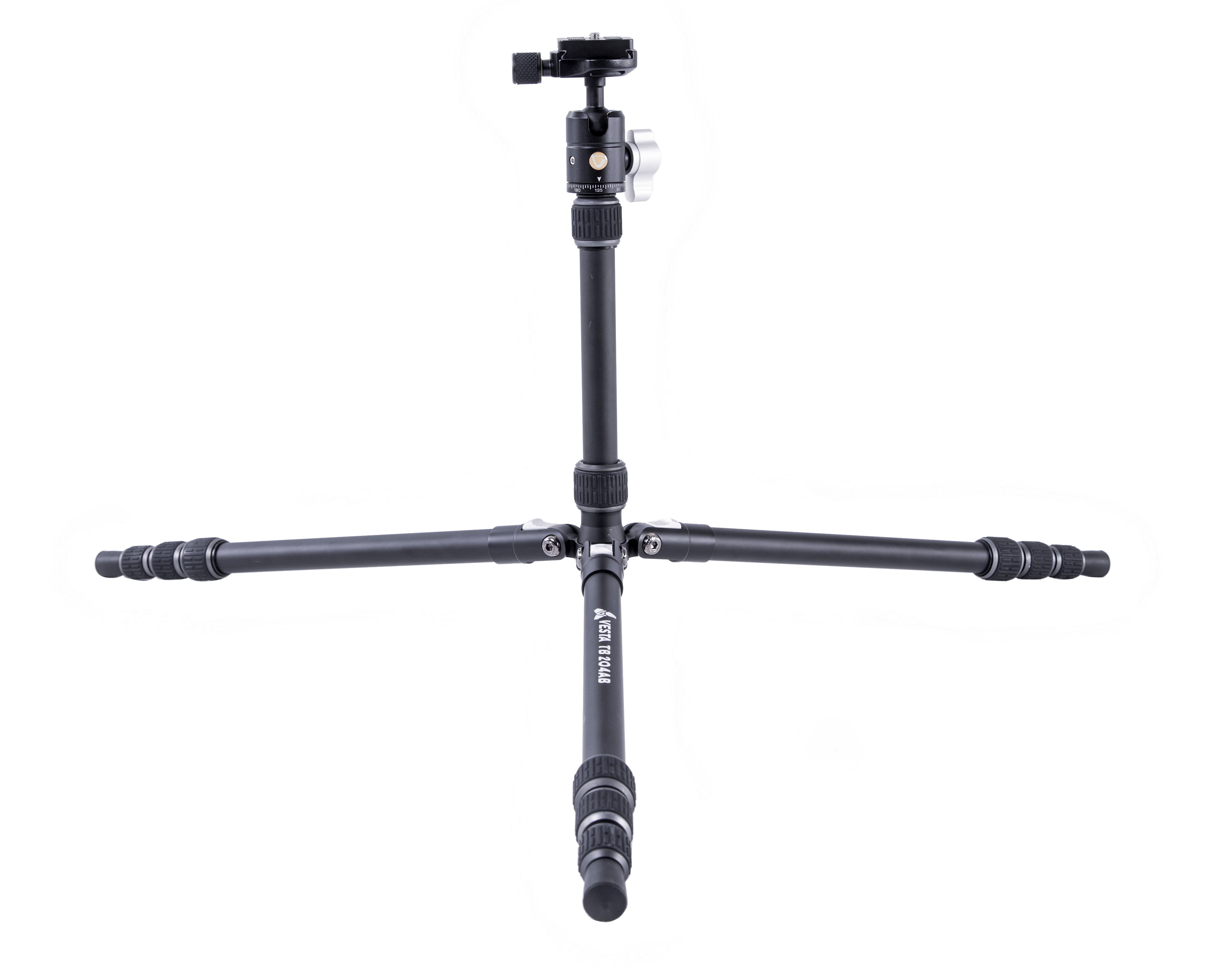 Vesta TB 204AB Professional Aluminum Tripod with T-46 Ball Head - Lightweight & Stable Camera Stand for Photography, Videography, Travel & Outdoor Shooting