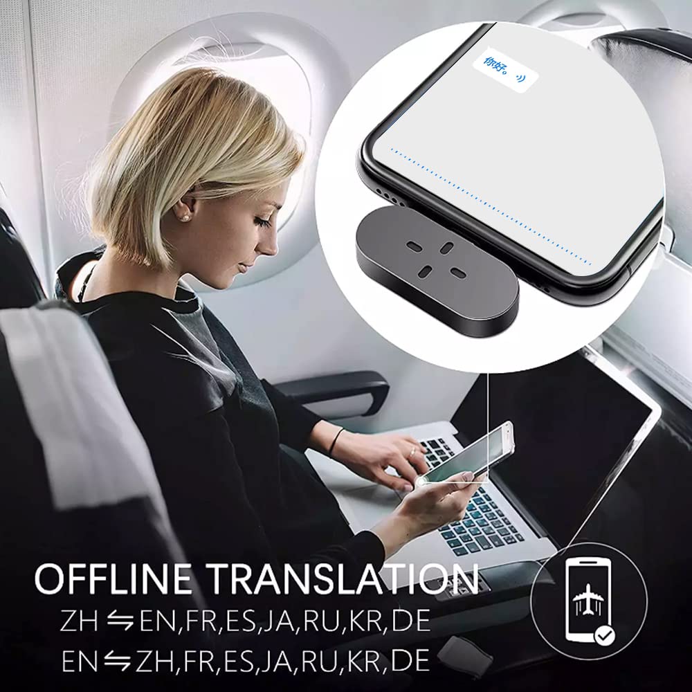 Timekettle Zero Language Translator Device - 40 Languages & 93 Accents Support | Compact Voice Translator & Recorder | Perfect for Travel, Business Meetings & Language Learning | Android Compatible (Not for iPhone15)