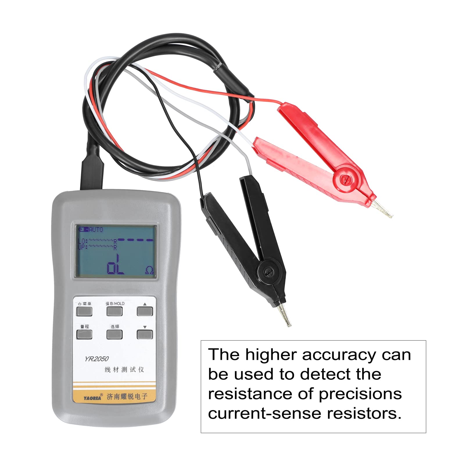 YAOREA YR2050 Handheld Portable Milliohm Meter - High Accuracy 4-Wire Micro Resistance Tester for Wireline Current Detection | Perfect for Electronics Repair, Circuit Testing & Industrial Maintenance
