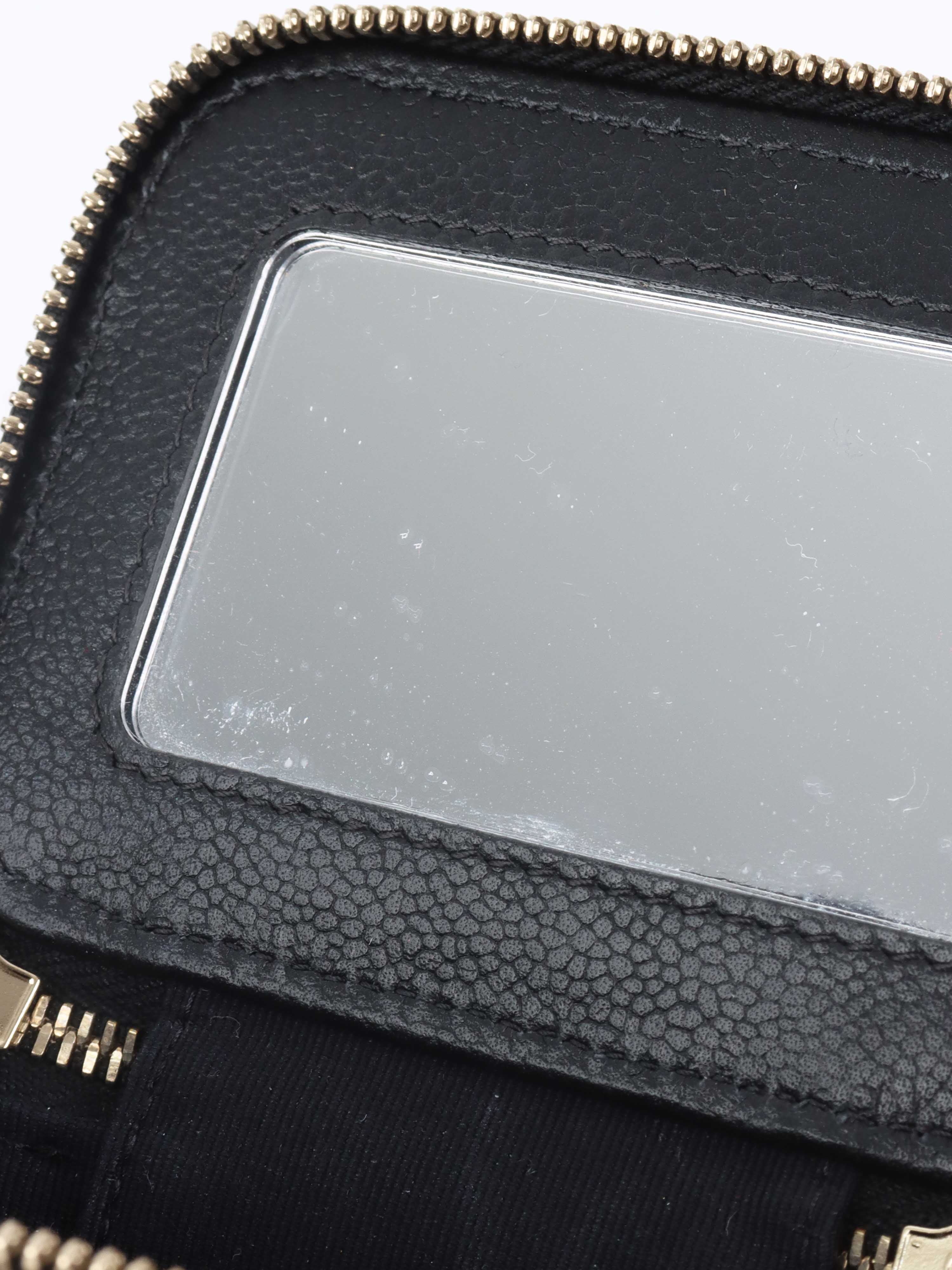 Chanel Black Caviar Leather Mini Vanity Bag - Luxury Crossbody Purse for Women, Perfect for Parties & Evening Events