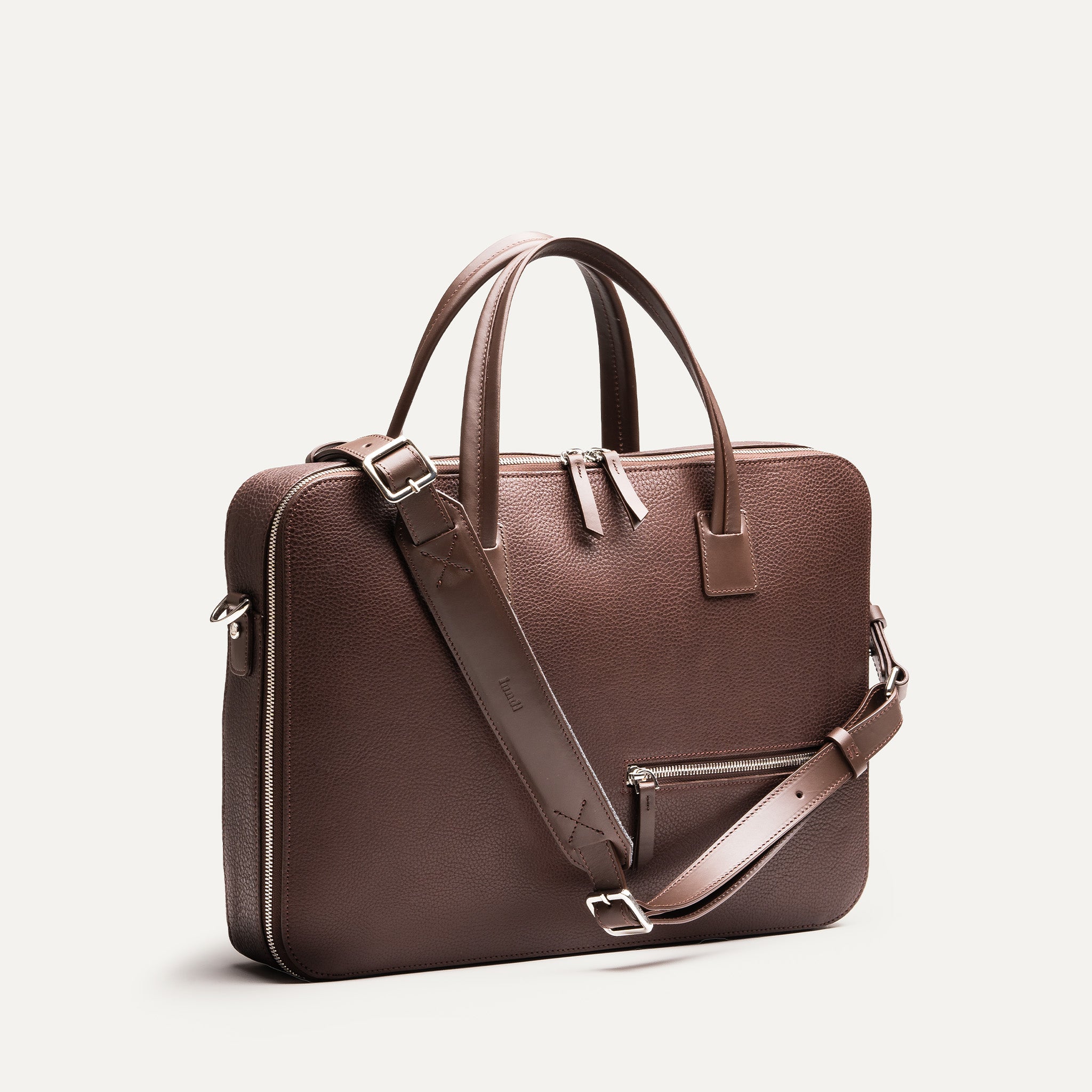 Premium Brown Grain Leather Handbag for Women | OSCAR | Stylish & Durable Purse for Work, Travel & Everyday Use