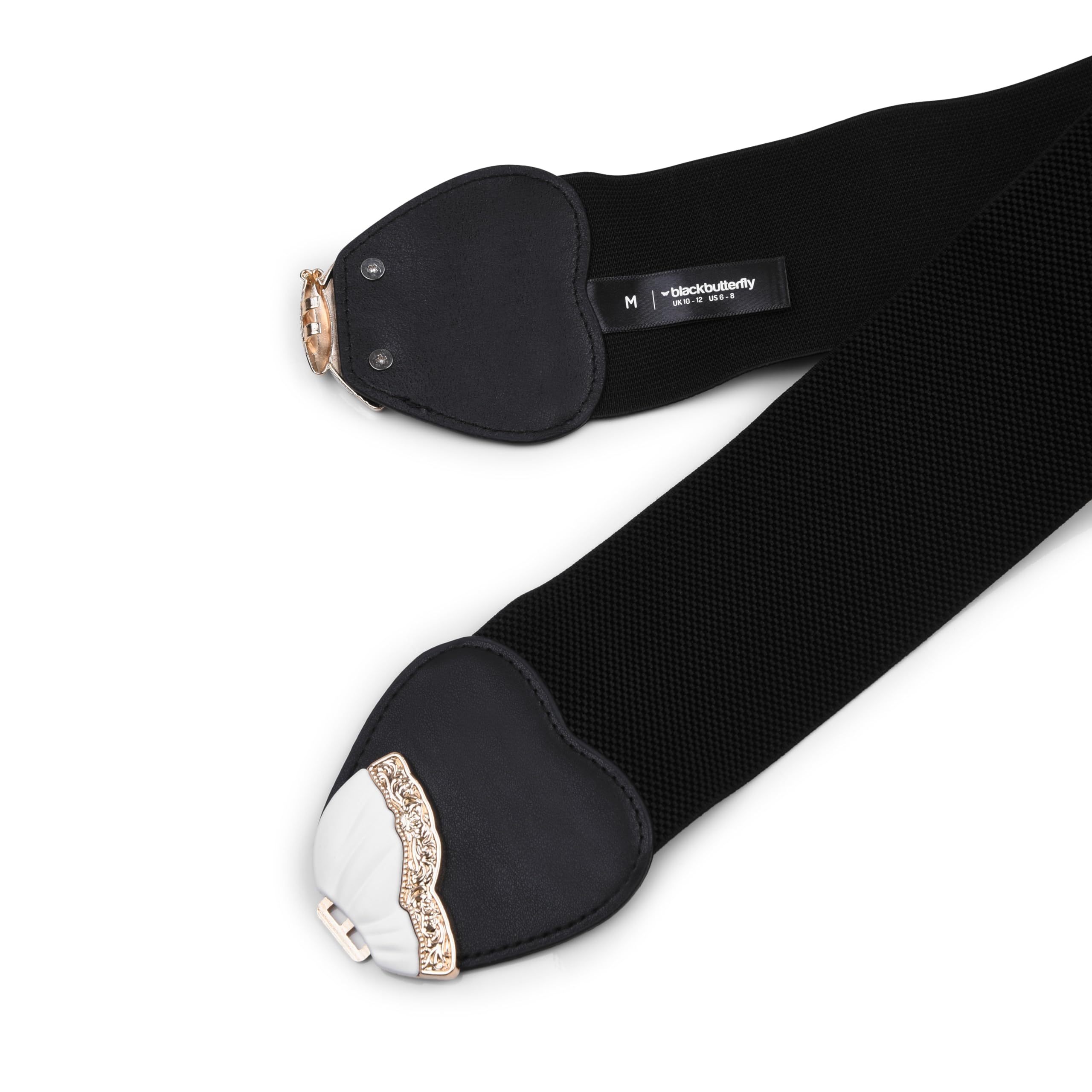 BlackButterfly 3 Inch Elastic Waist Belt for Women - Adjustable Stretch Fashion Belt for Dresses, Skirts & Pants - Comfortable Everyday Wear & Special Occasions