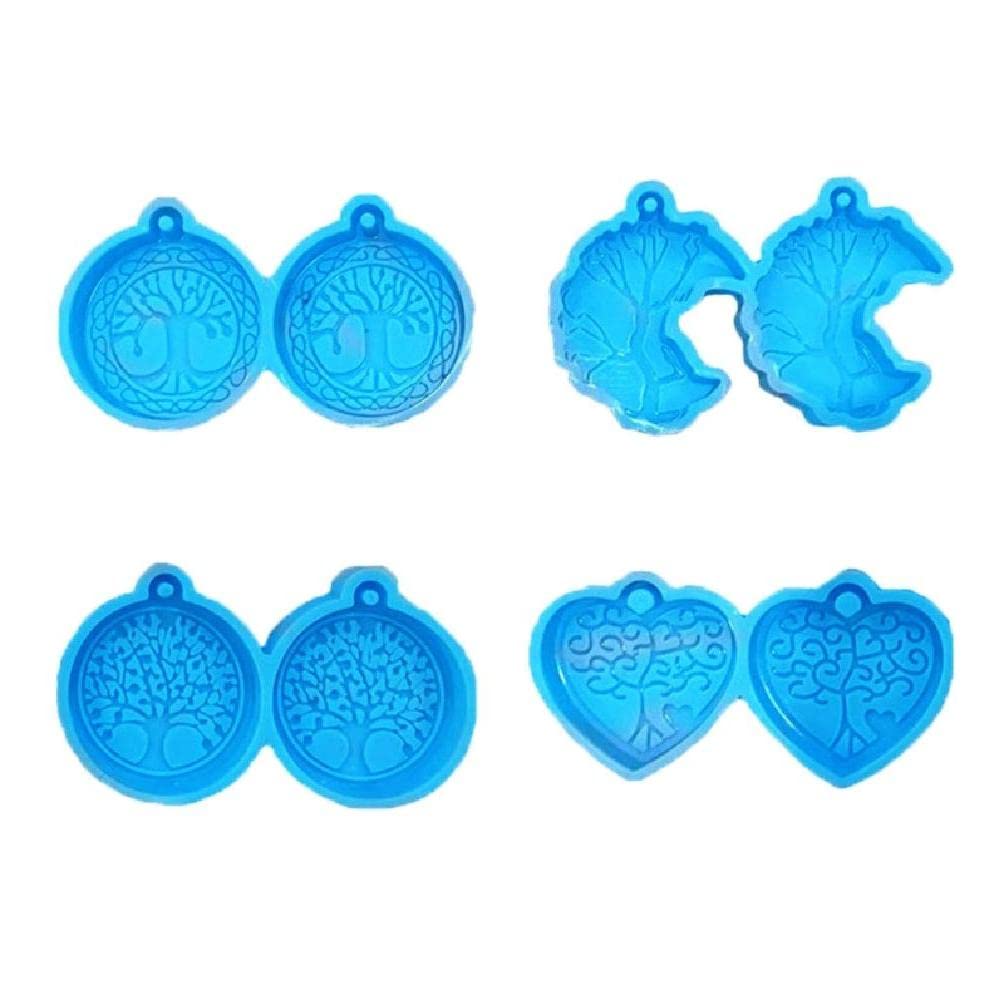 BEERBINGER 1/4 Inch Hollow Resin Jewelry Molds - Tree Shaped Epoxy Silicone Casting Molds for DIY Earrings, Pendants & Crafts | Perfect for Handmade Resin Jewelry Making, Gift Crafting & Home Decor Projects