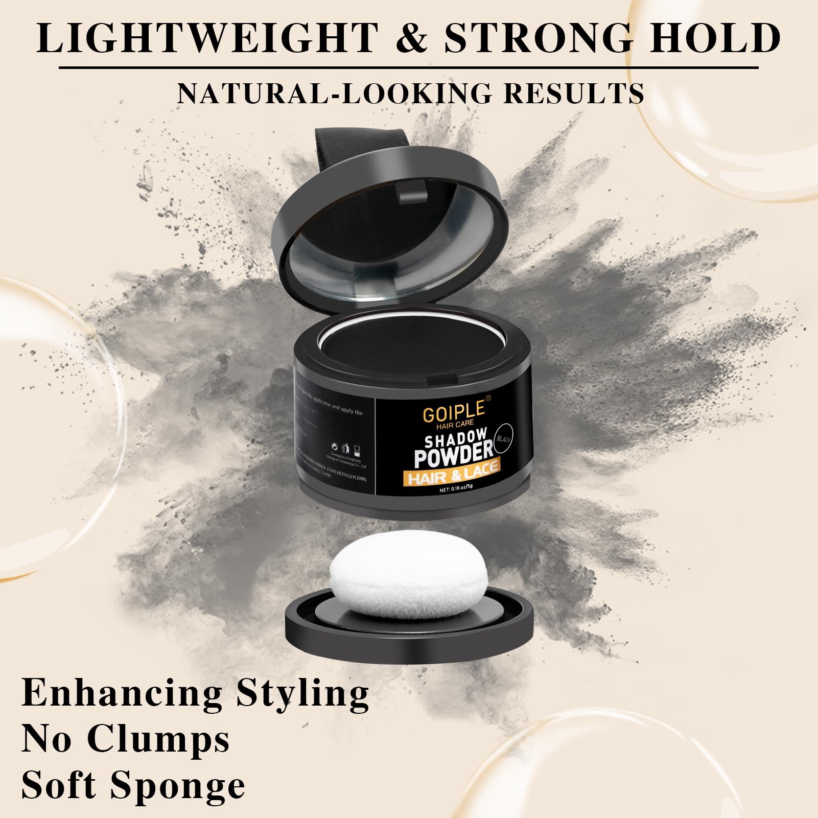 Root Cover Up Powder for Women - Black Hairline Powder for Bald Spots & Thinning Hair | 2 Pack | Eyebrow & Beard Line Concealer | Light Blonde Hair Fibers | Perfect for Daily Use & Special Occasions