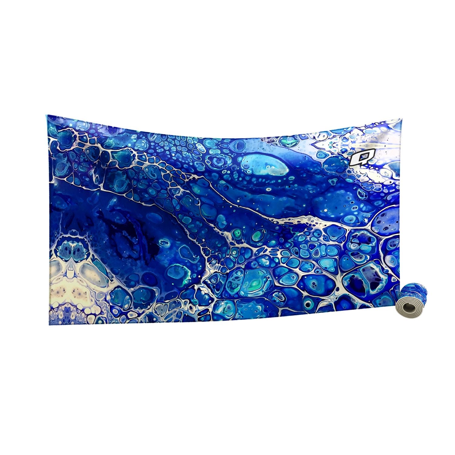 Premium Salty Seas Microfiber Swim Towel - Ultra Absorbent, Quick Dry, Lightweight & Compact - Perfect for Beach, Pool, Travel & Gym Workouts