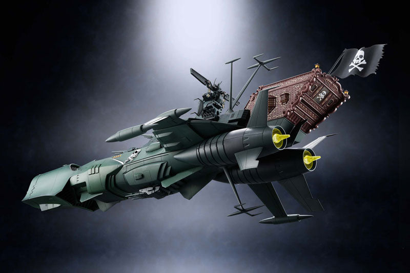 Bandai Soul of Chogokin GX-67 Space Pirate Battleship Arcadia - Captain Harlock Anime Collectible Action Figure - Perfect for Display & Anime Fans Collection
