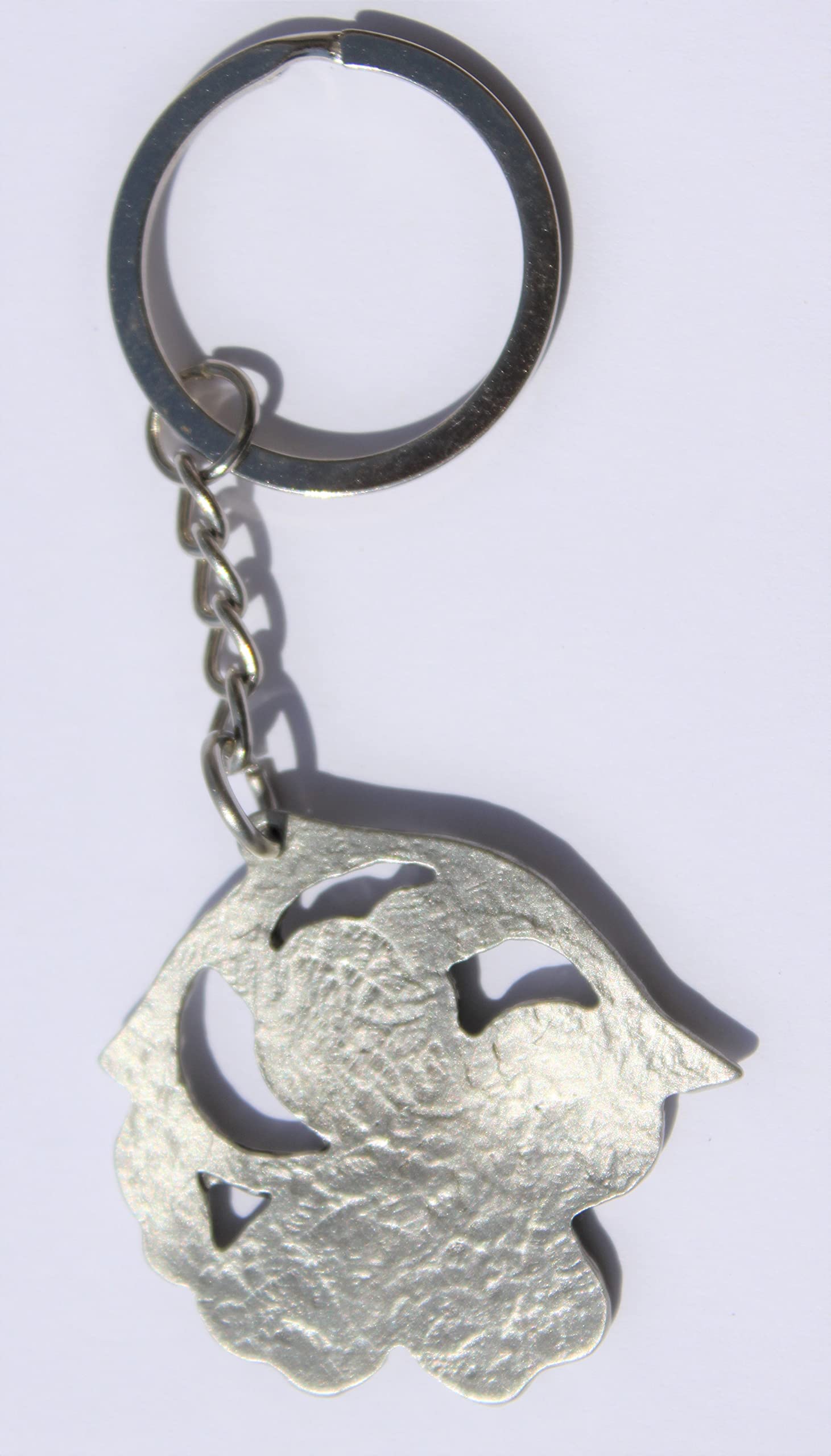 Lead-Free Pewter 4 Leaf Clover Keychain with Green Jewel – Handmade in Michigan – Irish Good Luck Charm for Keys, Gifts & St. Patrick's Day Accessories