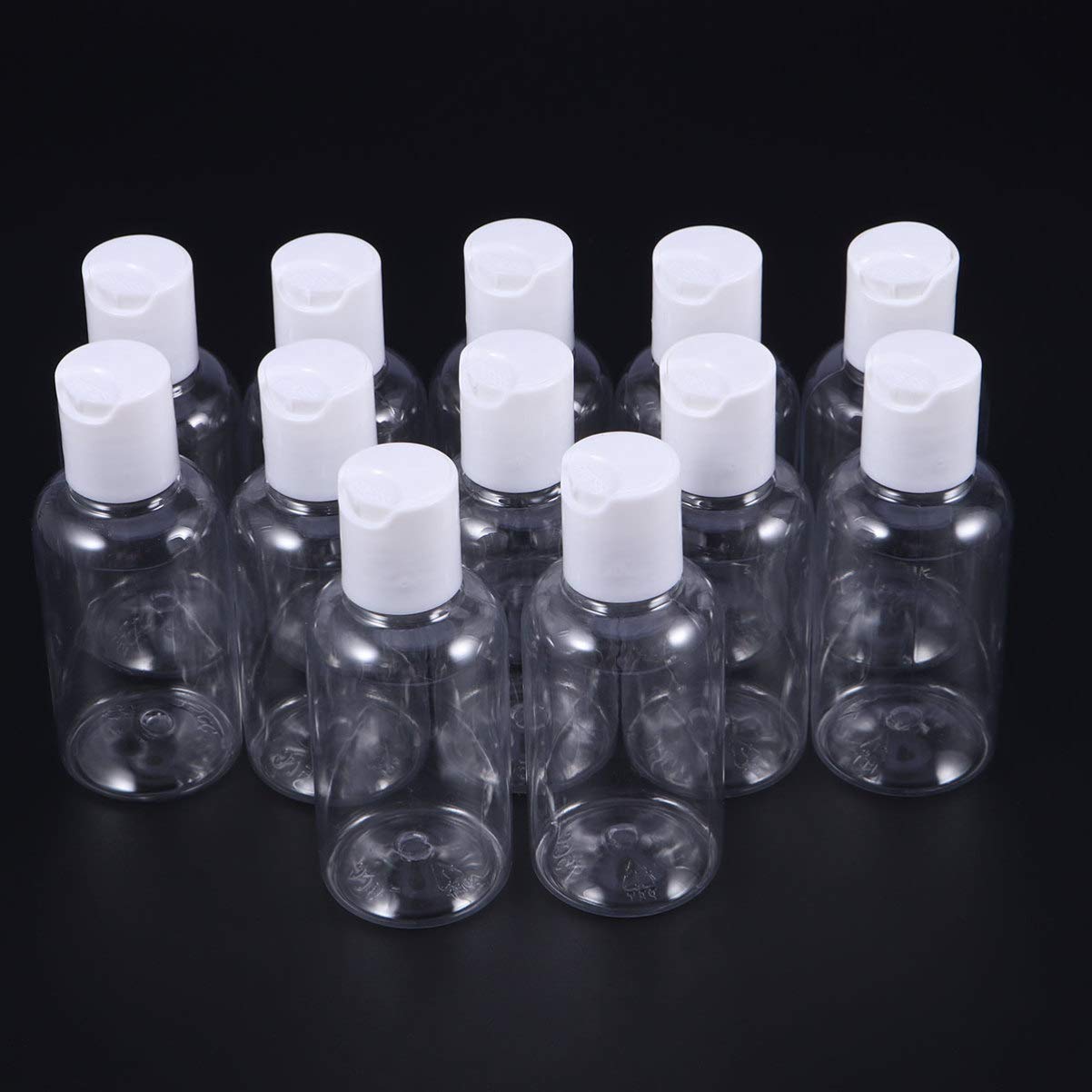 HEALLILY 24-Piece Travel Spray Bottle Set - Refillable Leak-Proof Toiletry Containers for Shampoo, Lotion & Hand Soap - Mini White Flip Top Bottles Perfect for Air Travel, Gym & Camping Essentials